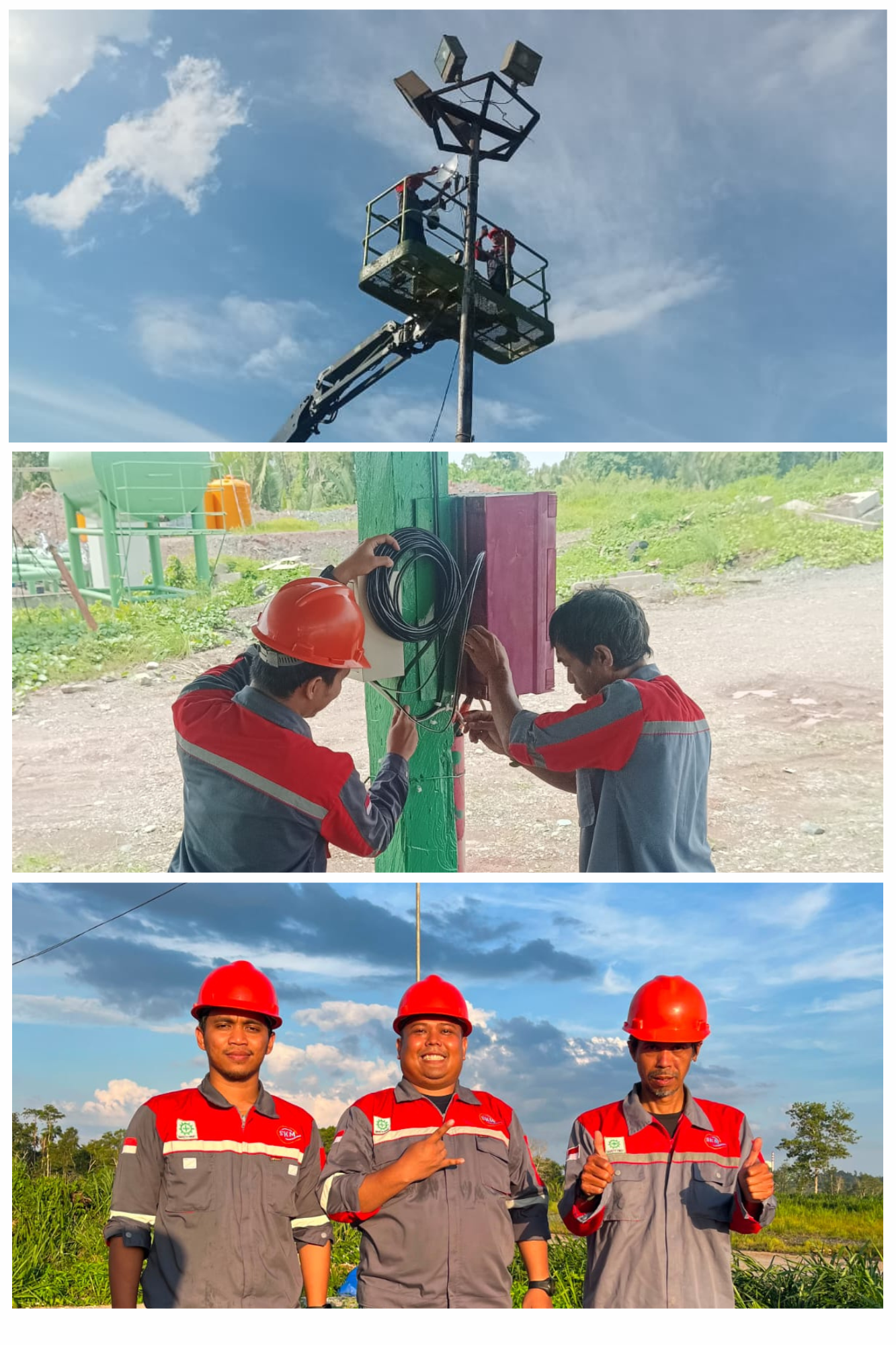 Pemasangan IP Kamera CCTV PTZ dan Reciver AIS Kapal di Dermaga PT.Kertas Nusantara Kab. Berau-Kalimantan Timur. 
        (Pekerjaan subkon dari PT. Samudra Karya Mukti) Juli 2026